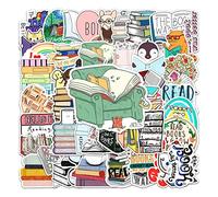 LYunMu Reading Stickers 50 Pcs Multicolor Cartoon Stickers for Kids Teens Adults, Sun Protection, Waterproof, Reusable, Sticker Sheet