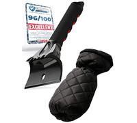 LYVANAS Car Ice Scraper with Glove - Ergonomic Professional Ice Scraper for Car Windscreen with Glove - High Efficiency combined with High Comfort - Warm and Dry Hands - Efficient & Safe Snow Scraper
