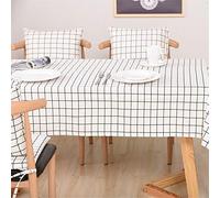 LYVE Simple Square Cotton and linen table cloth Dirty Heat resistant Rectangular tablecloth easy clean washable table protector cloth for kitchen dining table cover