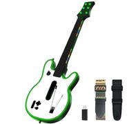 Lyvix Wireless Guitar Controller for PS4/PS3/PC - PC Guitar for Guitar Hero, Rock Band & Clone Hero Games and Fortnite Festival, with Colorful Strap and RGB Light