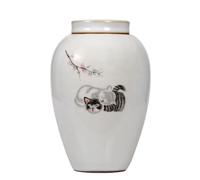 LYVQZPWLR Ceramic Memorial Mini Ashes Urns, Ceramic Cat Ashes Urn Multicolor 16 cm H 11 cm D(B)