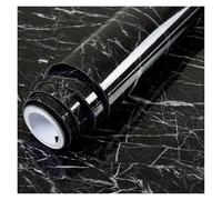 LYVQZPWLR Clear Wall Protector Contact Paper, Self Adhesive Waterproof Oil Proof PVC Vinyl Film for Kitchen Multicolor Multiple Sizes(Marble Jazz Black,80cmx3m)