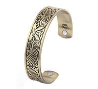 LYVQZPWLR Men's Leather Bracelets, Viking Odin Raven Celtic Knot Adjustable Cuff Bracelet Multicolor(Bronze)