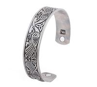 LYVQZPWLR Men's Leather Bracelets, Viking Odin Raven Celtic Knot Adjustable Cuff Bracelet Multicolor(Onecolor)