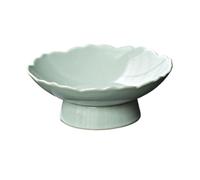 LYVQZPWLR Porcelain Fruit Serving Bowls, Ceramic Glazed Lotus-Shaped Fruit Bowl Multicolor(Gris)