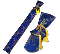 LYVQZPWLR Taichi Sword Carrying Bag, Multicolor Silk Sword Bag 135x13cm Vintage Pattern for Katana Wakizashi Tai Chi Sword(Blu)