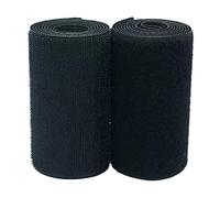 LYVQZPWLR Versatile Hook and Loop Tape， Hook and Loop Tape 100MM Wide Non-Adhesive Nylon Fabric Fastener Sew on Strips Fabric Tape Set(Black,100MM x 5 Yard)