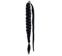 LYVQZPWLRBraiding Hair Extensions, 20Inch Long Straight Synthetic Hair Extension Braided Fishtail Drawstring Ponytail Hair Blonde For Women(1B 20Inch 60g)