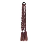 LYVQZPWLRBraiding Hair Extensions, 20Inch Long Straight Synthetic Hair Extension Braided Fishtail Drawstring Ponytail Hair Blonde For Women(Color 30 35g)