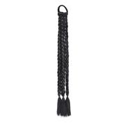 LYVQZPWLRBraiding Hair Extensions, 20Inch Long Straight Synthetic Hair Extension Braided Fishtail Drawstring Ponytail Hair Blonde For Women(Color 1B 35g)