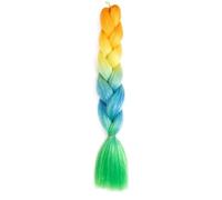 LYVQZPWLRBraiding Hair Extensions, Synthetic Braids Extensions Rainbow Colored Braiding Hair 24Inch For Women DIY Hairstyle(H60)