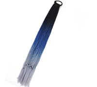 LYVQZPWLRBraiding Hair Extensions, Synthetic Gradient Boxing Braided Ponytail For Girls With Elastic Hair Rubber Bands Hair Accessories Wig Headband Hairpiece(C20)
