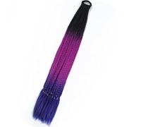 LYVQZPWLRBraiding Hair Extensions, Synthetic Gradient Boxing Braided Ponytail For Girls With Elastic Hair Rubber Bands Hair Accessories Wig Headband Hairpiece(C10)