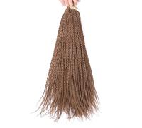 LYVQZPWLRBraiding Hair Extensions, Women Twisted Hair Crochet Braids 30 Strands Black Brown Purple Crochet Braids For Women Synthetic Braiding(27,18inches#1PcsLot)