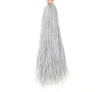 LYVQZPWLRBraiding Hair Extensions, Women Twisted Hair Crochet Braids 30 Strands Black Brown Purple Crochet Braids For Women Synthetic Braiding(Gris,14inches#1PcsLot)