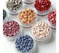 LYVQZPWLRButtons for Craft， 100/200pcs 4mm Vintage Round 2-Hole Mini Resin Buttons(04 Dark Green,4mm 100pcs)
