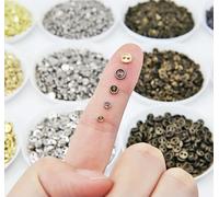 LYVQZPWLRButtons for Craft， 100pcs 3mm/4mm/5mm Mini Metal 2 Hole Doll Clothes Buttons, Mini Resin Buttons(OneColor,4mm)