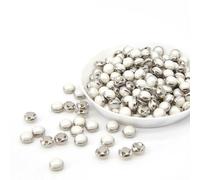 LYVQZPWLRButtons for Craft， 100pcs 4mm 5mm Mini Pearl Buttons, Ultra-Small Doll Clothes Buttons, DIY Sewing Accessories(02,4mm)