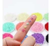 LYVQZPWLRButtons for Craft, 100pcs 4mm Mini Heart Resin Buttons, 2 Holes Doll Clothes Buttons, Tiny Crafting Supplies(01 White,4mm 100pcs)