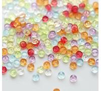 LYVQZPWLRButtons for Craft, 100pcs 5mm Transparent Round Mini Resin Buttons(07 Blue)