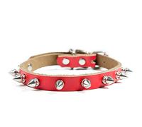 LYVQZPWLRDog Harness No Pull, Basic Dog Leashes Dog Collar Cowhide Dog Harness Adjustable Bull Terrier Dogs Pets(Red,XS)