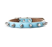 LYVQZPWLRDog Harness No Pull, Basic Dog Leashes Dog Collar Cowhide Dog Harness Adjustable Bull Terrier Dogs Pets(Sky Blue,M)
