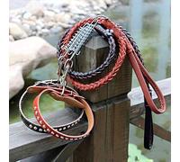 LYVQZPWLRDog Harness No Pull, Dog Traction Rope Dog Leash Cowhide Dog collar Large Dog(Set,M)