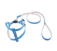 LYVQZPWLRDog Harness No Pull, Dog Traction Rope Puppy Collars Dog Harness Leashes Sets(Blu)
