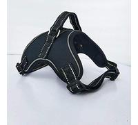 LYVQZPWLRDog Harness No Pull, Dog Traction Rope Vest Dog Harness Reflective Dog Leads Mesh Pet Walk Out Hand Strap Vest Adjustable Harnesses(Black,L)