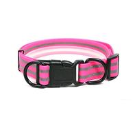 LYVQZPWLRDog Harness No Pull, Dog Training Lead Leash Outdoor Waterproof pet Collar Adjustable reflective dog collars Small medium and large dogs necklace(Roze,S)