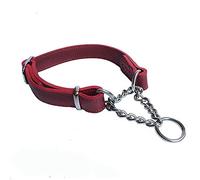 LYVQZPWLRDog Harness No Pull, Pet collar Adjustable Dog Collar chain Comfortable Dog Accessories Double-sided Cortex(Burgundy,S)