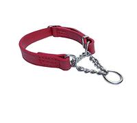 LYVQZPWLRDog Harness No Pull, Pet collar Adjustable Dog Collar chain Comfortable Dog Accessories Double-sided Cortex(Red,M)
