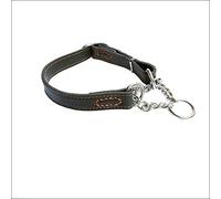 LYVQZPWLRDog Harness No Pull, Pet collar Adjustable Dog Collar chain Comfortable Dog Accessories Double-sided Cortex(Coffee,S)