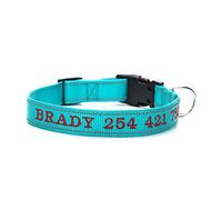 LYVQZPWLRDog Harness No Pull, Pet Leads Leashes Personalized Dog Collar Nylon Reflective Collar embroidery name phone number Custom Collars Engraved(Green light Forest,S)