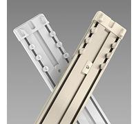 LYVQZPWLRDouble Curtain Rail Track, Ceiling Mounted Double Curtain Track, 1-5M Room Divider Curtain Rails/White/1.0M/3.3Ft(Wit,5.0M/16.4Ft)