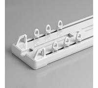 LYVQZPWLRDouble Curtain Rail Track, Curtain Conjoined Double Track, Aluminum Ceiling Mounted Curtain Track 1-5M/White/3.0M/9.8Ft(Wit,2.0M/6.5Ft)