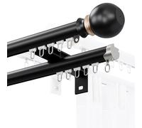LYVQZPWLRDouble Curtain Rail Track, Curtain Track Wall Mounting Heavy-Duty Curtain Rails(Bdouble,6Ft)