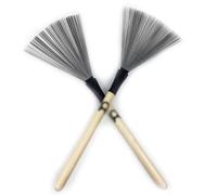 LYVQZPWLRDrum Brushes, Drum Brushes Drum Brushes Case Drums Wooden Handle Steel Brushes Drumsticks for Snare Drums