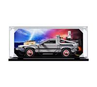 LYVQZPWLRMinifigure Display Case, Acrylic Countertop Display Box Show Case. It's Suitable for Lego 10300 Back To Future Time Machine Car Product Model's Displaying,collecting,dust-proof,storage