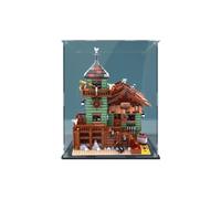 LYVQZPWLRMinifigure Display Case, Acrylic Countertop Display Box Show Case.It's Suitable for Lego 21310 Old Fisherman's Hut Model's Displaying,collecting,dustproof,storage(Transparent)