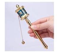 LYVQZPWLRPrayer Wheel Tibetan, Buddhist scripture wheel, Buddhist Prayer Wheel, Hand Held Tibetan Buddhist Copper Handmade Prayer Wheel With Mantra Scroll(Grün,16 * 3.7 * 3.2cm)
