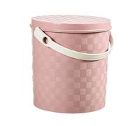 LYVQZPWLRUnisex Chamber Pot, Thicken Chamber Pot with Lid, Portable Plastic Bucket Potty Storage Stool for Camping Travel Home Car Multipurpose(Light Pink,28cm)