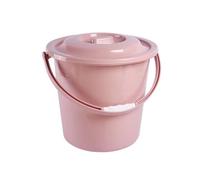 LYVQZPWLRUnisex Chamber Pot, Urine Bucket with Lid,Spittoon Chamber Pot Reusable Portable Toilet Urinal with Handle for Pregnant Women Elderly Children(Roze,L)