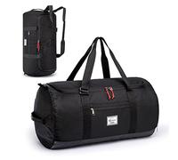 Lyweem Travel Duffel Bag for Men, 60L Large Sports Duffle Bag Backpack for Women Weekender Overnight Holdall Bags with Shoes Compartment Multifunctional Gym Bags, Black