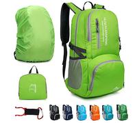 Lywencom 30L Foldable Hiking Backpack Ultralight Waterproof Daypack | Packable 10oz ultralight design saves luggage space. Waterproof & tear-resistant for day hikes, camping, and travel packing.