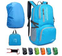 Lywencom Hiking Backpack, 30 L Sporty Lightweight Foldable Waterproof Ultralight Backpack for Outdoor Camping Picnic Hiking Running School Bag with Waterproof Rain