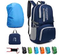 Lywencom Hiking Backpack,30l sporty lightweight folding waterproof ultralight backpack for outdoor camping picnic hiking (Navy Blue)