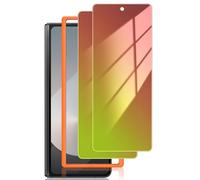 LYWHL 2-Pack Samsung Galaxy Z Fold 6 Privacy Screen Protector, Gradient Colorful Anti Blue Light Tempered Glass Front Screen Protector with Alignment Frame, Bubble Free Sensitive Touch