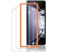LYWHL 2-Pack Samsung Galaxy Z Fold 6 Screen Protector, Tempered Glass Front Screen Protector for Galaxy Z Fold 6 with Alignment Frame, Anti Scratch Bubble Free Case Friendly Easy Install - Transparent