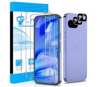 LYWHL for Google Pixel 9A Screen Protector, 3 Pack 9H Hardness Tempered Glass Film +2 Pack Camera Lens Protector, Fingerprint Unlock Support, HD Clear Anti-Scratch Bubble Free Case Friendly